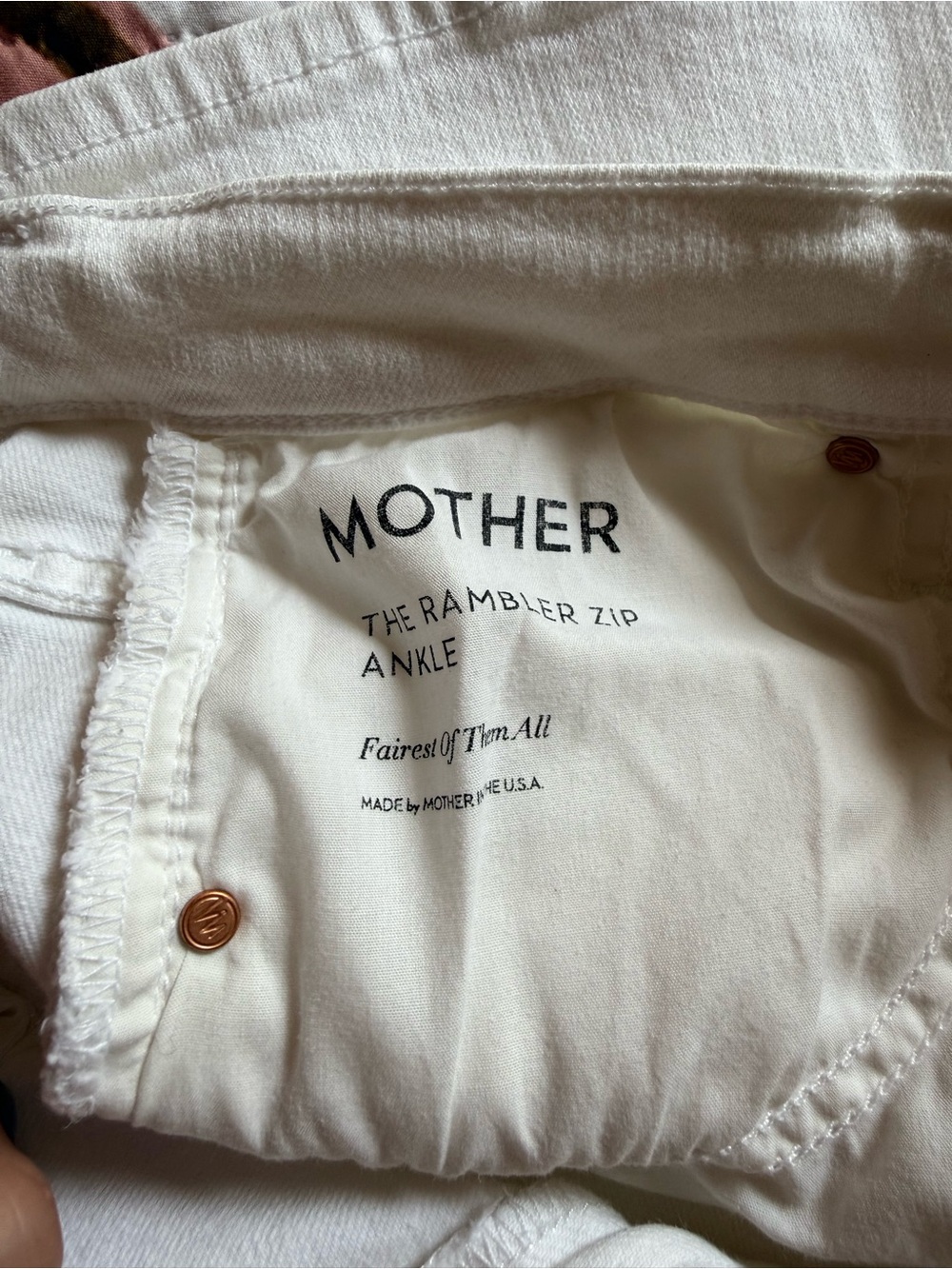 MOTHER White Straight-Leg High-Rise Jeans - Picture 6 of 7